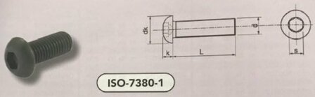 m  3x  5 bolkopschroef BZK staal zwart (7380-1/010.9 VPE:500)