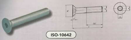 m  4x 10 BZK schroef pvk staal verzinkt (7991/010.9 ~ISO10642 VPE:500)