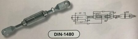 m 16 Spanschroefmoeren 2x bladeind staal verzinkt (1480 VPE:25)