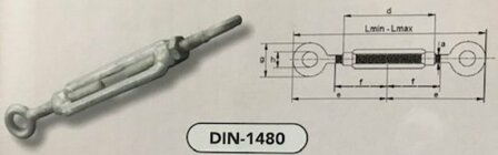 m 10 Spanschroefmoeren 2 ogen +moer staal TZN (1480 VPE:80)