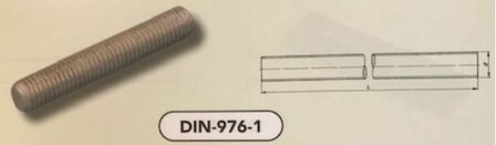 m  6x1000 draadstangen staal verzinkt (976-1/10.9 VPE:100)