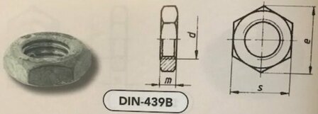 m 10 lage zeskantmoeren staal TZN-iso pass. (439B VPE:100)