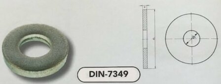 m  8 (21X8,4X4)HV200 vlakke sluitringen verzinkt (7349 VPE:200)