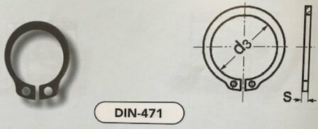 &nbsp;  8X0,8 mm Zekeringsringen voor assen staal blank (471 VPE:200)