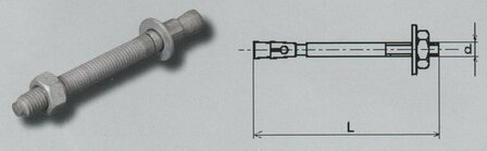 m  6X 40/15 keilankers verzinkt (VPE:200)