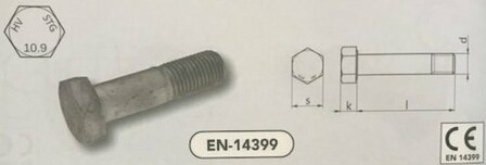 m 16x 80 HV voorspanbouten STG TZN OM (14399-4/10.9 VPE:25)