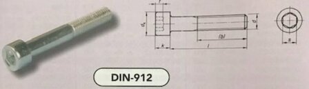 m  4x 40 BZK schroef cil. kop staal verzinkt (912/10.9 VPE:500)