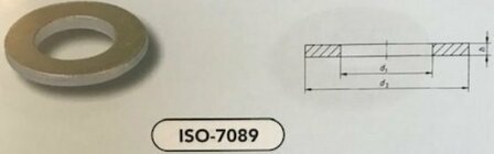 m  5 (5,3X10X1,0) vlakke sluitringen verzinkt HV200 (7089/HV200 VPE:200)