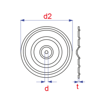 Isolatieplaat rond dia 5x70x0,7 vz verzinkt(VPE=100)
