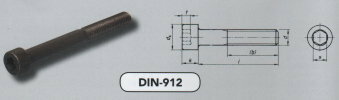 m  3x  8 BZK schroef cil. kop staal zwart (912/12.9 VPE:500)