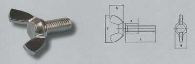 m  4x 15 vleugelschroeven AM staal verzinkt (VPE:100)