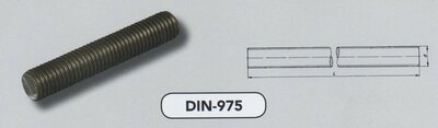 m 16x1000 draadstangen staal blank (976-1/4.8 VPE:10)