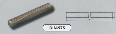 m 16x1000 draadstangen staal verzinkt (976-1/8.8 VPE:10)