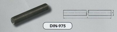 m 18x1000 draadstangen staal zwart (976-1/10.9 VPE:10)