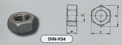 m  6 (0,12) zeskantmoeren staal TZN OM (934/8 VPE:200)