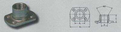 m  6 puntlasmoeren staal blank type A (VPE:200)