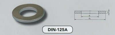 m  3 (3,2X7X0,5) HV140 vlakke sluitringen verzinkt (125A VPE:1000)