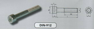 m  3x  5 BZK schroef cil. kop staal verzinkt (912/8.8 VPE:500)