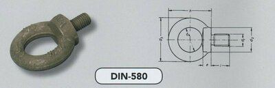 m  8 oogbouten staal blank (580-C15(1972-03) VPE:50)