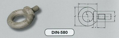 m  8 oogbouten staal TZN-iso pass. (580-C15(1972-03) VPE:50)