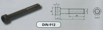 m  6x 55 BZK schroef cil. kop staal zwart (912/12.9 VPE:200)