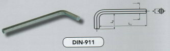  4,0 mm zeskantstiftsleutels staal verzinkt (911 VPE:100)