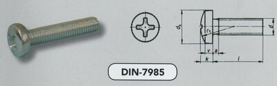 m  5X 40 PH 2 metaalschr. ck phil. staal verzinkt (7985 VPE:200)