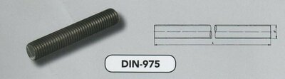 m 22x1000 draadstangen staal zwart (976-1/10.9 VPE:5)