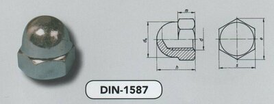 m  6 hoge dopmoeren staal verzinkt (1587 VPE:200)