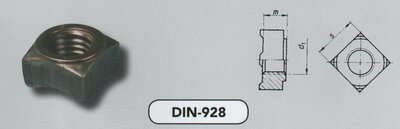 m  8 vierkantlasmoeren staal blank (928 VPE:200)