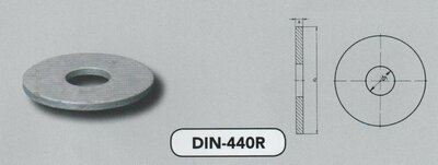 m  6 (6,6X22X2,0) vlakke sluitringen TZN (440R VPE:200)