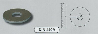 m  6 (6,6X22X2,0) vlakke sluitringen verzinkt (440R VPE:200)